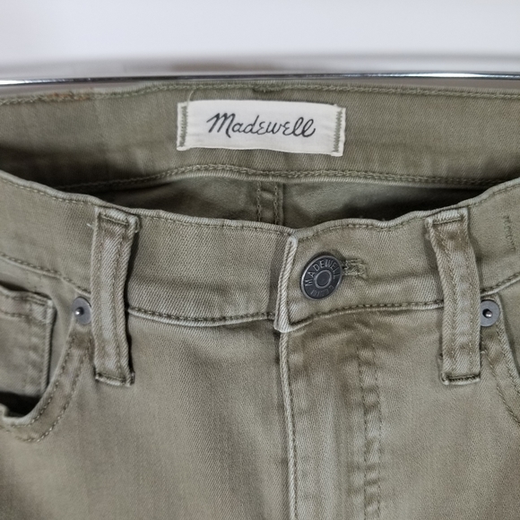 Madewell Green High Rise Skinny Raw Hem Jeans - Picture 4 of 6